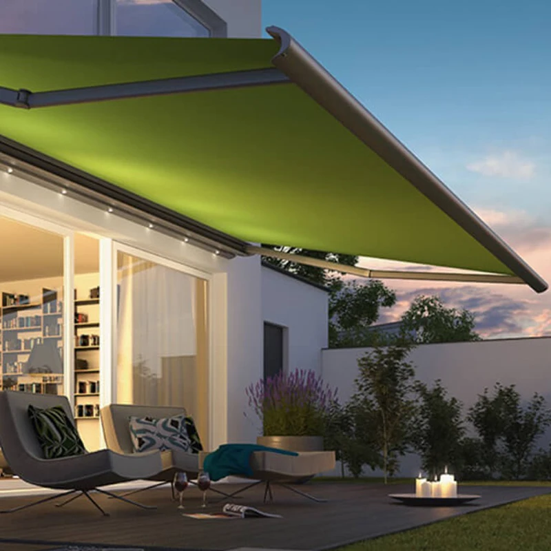 Retractable Waterproof Canopy Balcony Awning Full Cassette Motorized Awning for Outdoor