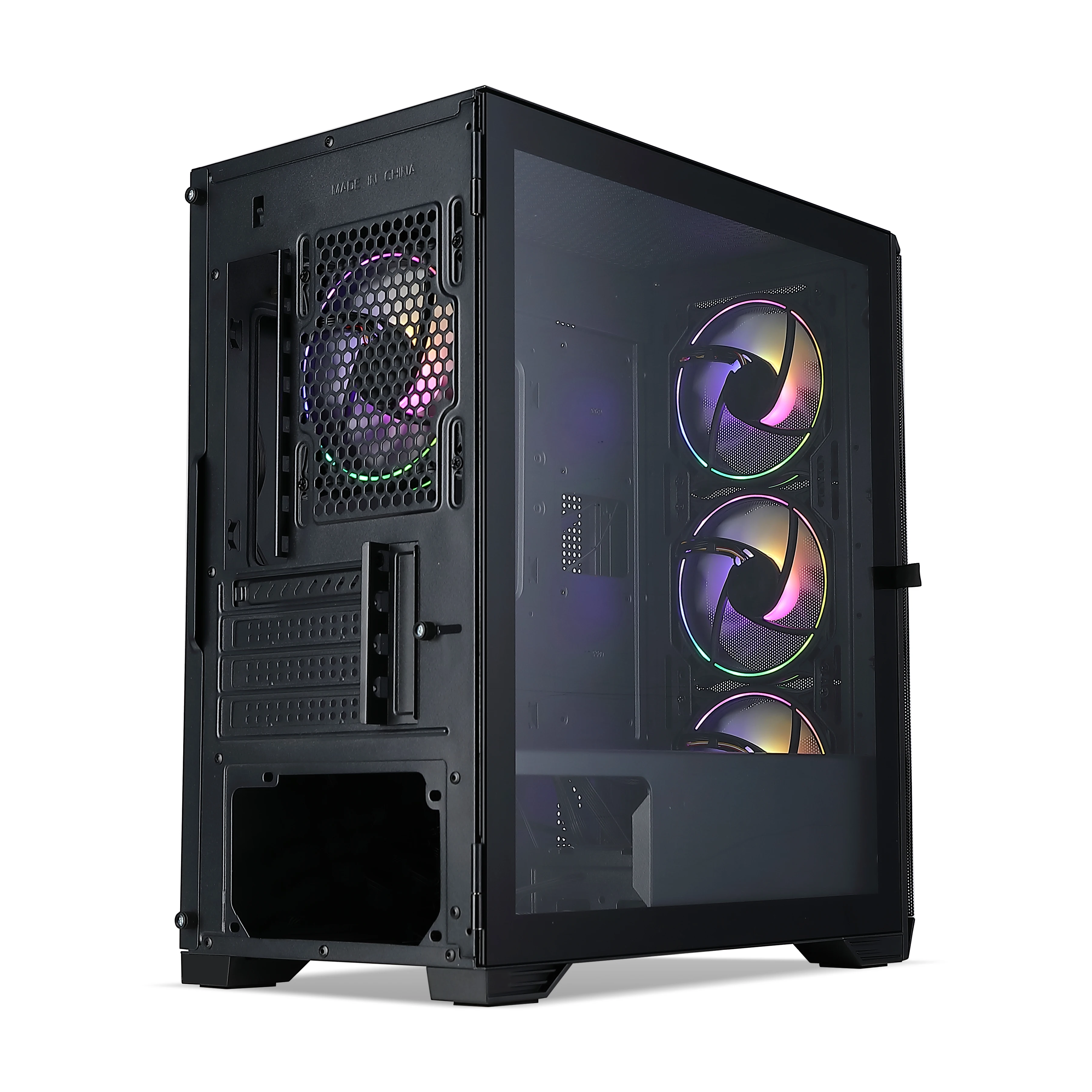 350 Series Dark Flash Computer Case Gaming Computer Cpu Cases Pc Gaming Cpu Cabinet with VGA Card Slot for Gamer