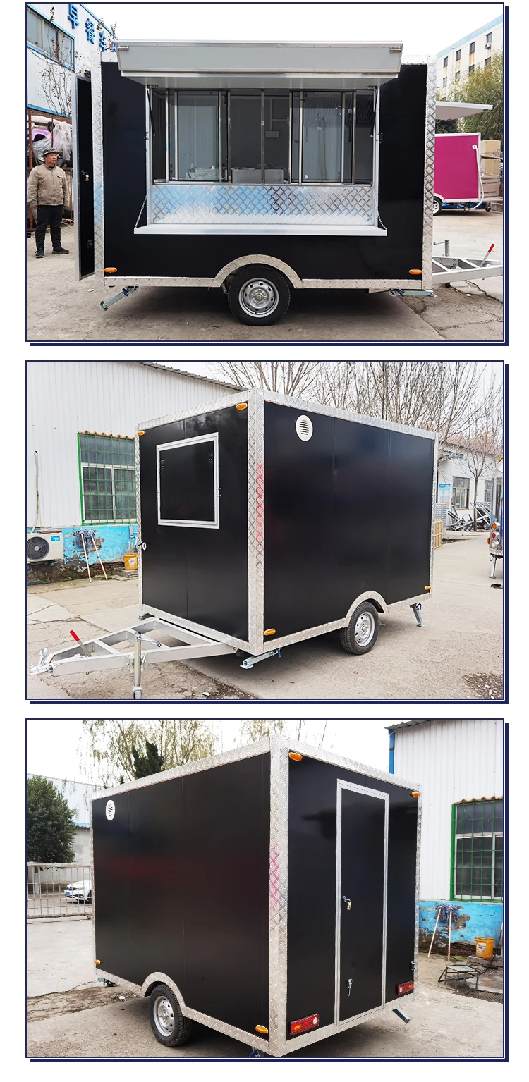 TUNE best sale square street food BBQ ice-cream hot plate food trailer truck for sale USA factory