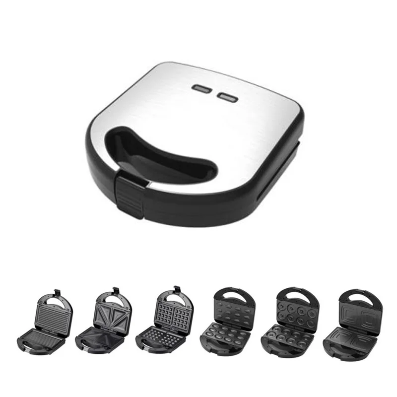 750 Watts Electric Detachable Toasted Sandwich Waffle Maker With