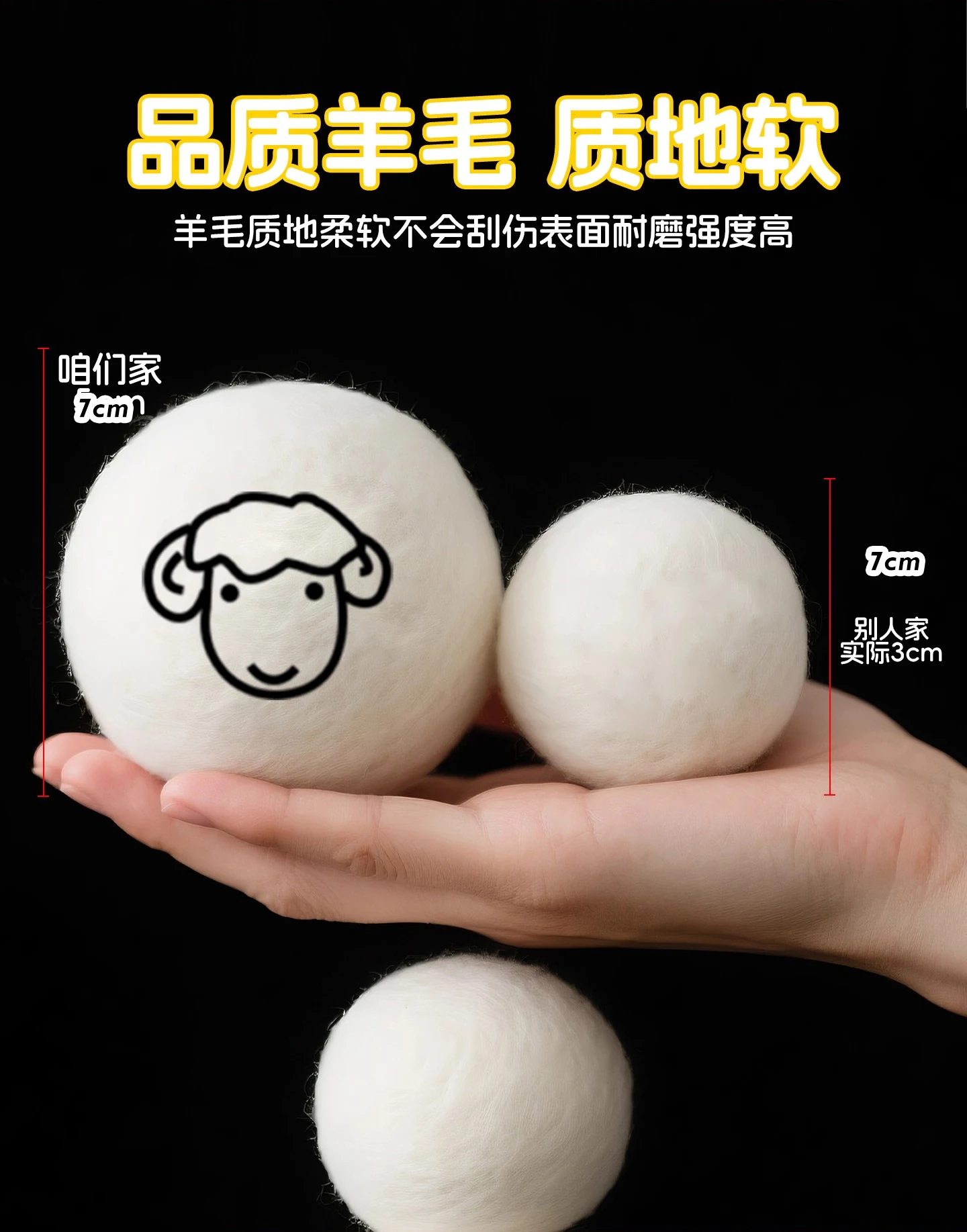 New 7.5CM Diameter Quiet Wool Ball Cat Toy Bite Resistant Wear Resistant Relieves Pet Boredom Interactive Pet Products factory