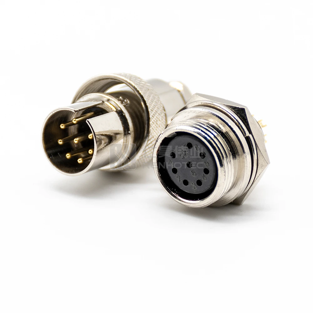GX16 Connector Reverse 8 Pin 8Pin IP65 Male Plug Female Socket