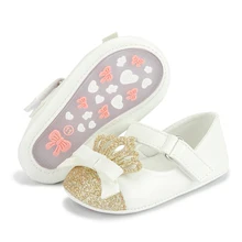New Outdoor Bling Princess Baby Shoes Rubber Soft Sole Anti-slip Baby Dress Shoes For Babies