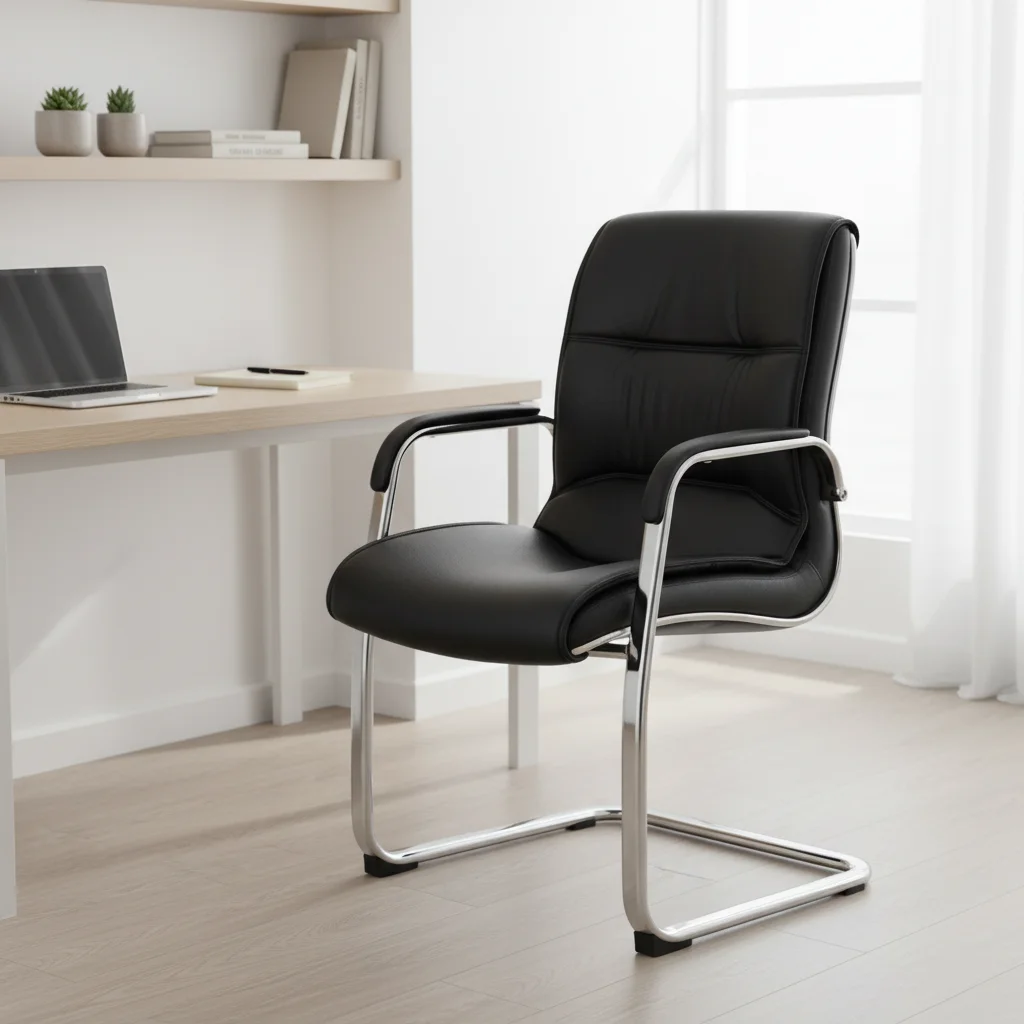 Modern Leather Executive Ergonomic Adjustable Steel Frame Computer Chair 3