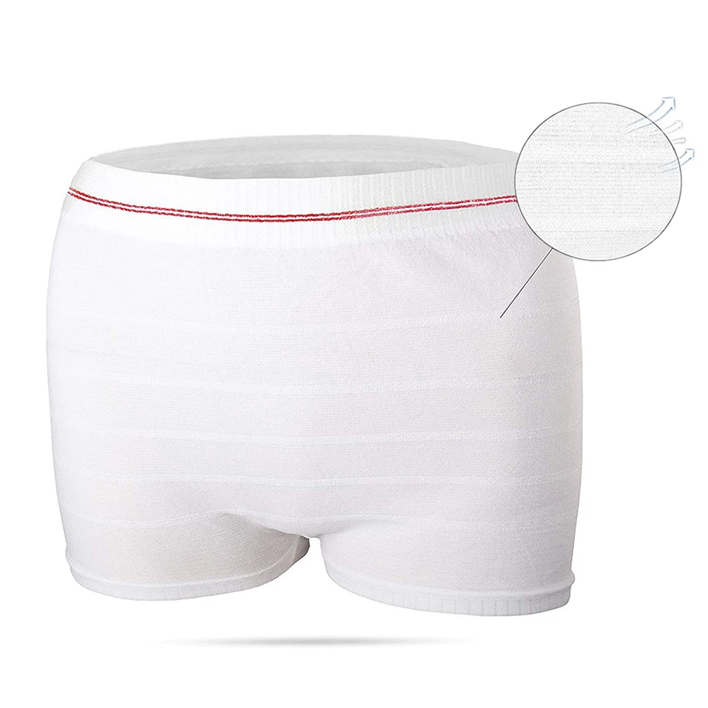 Plus Size Pregnancy Disposable Mesh Panties Hospital Provide Spandex Polyester Underwear
