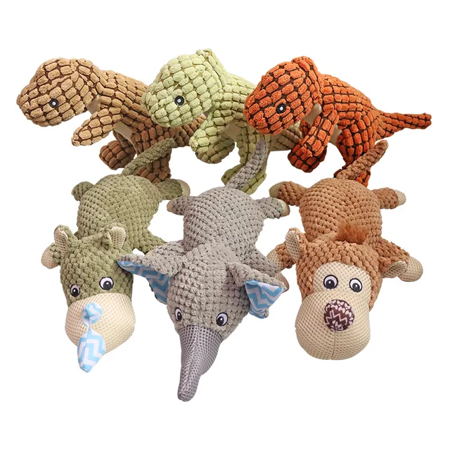 Teeth Cleaning Interactive Dog Toy Dinosaur Animals Doll Durable Chew Plush Dog Toys Dog Toy