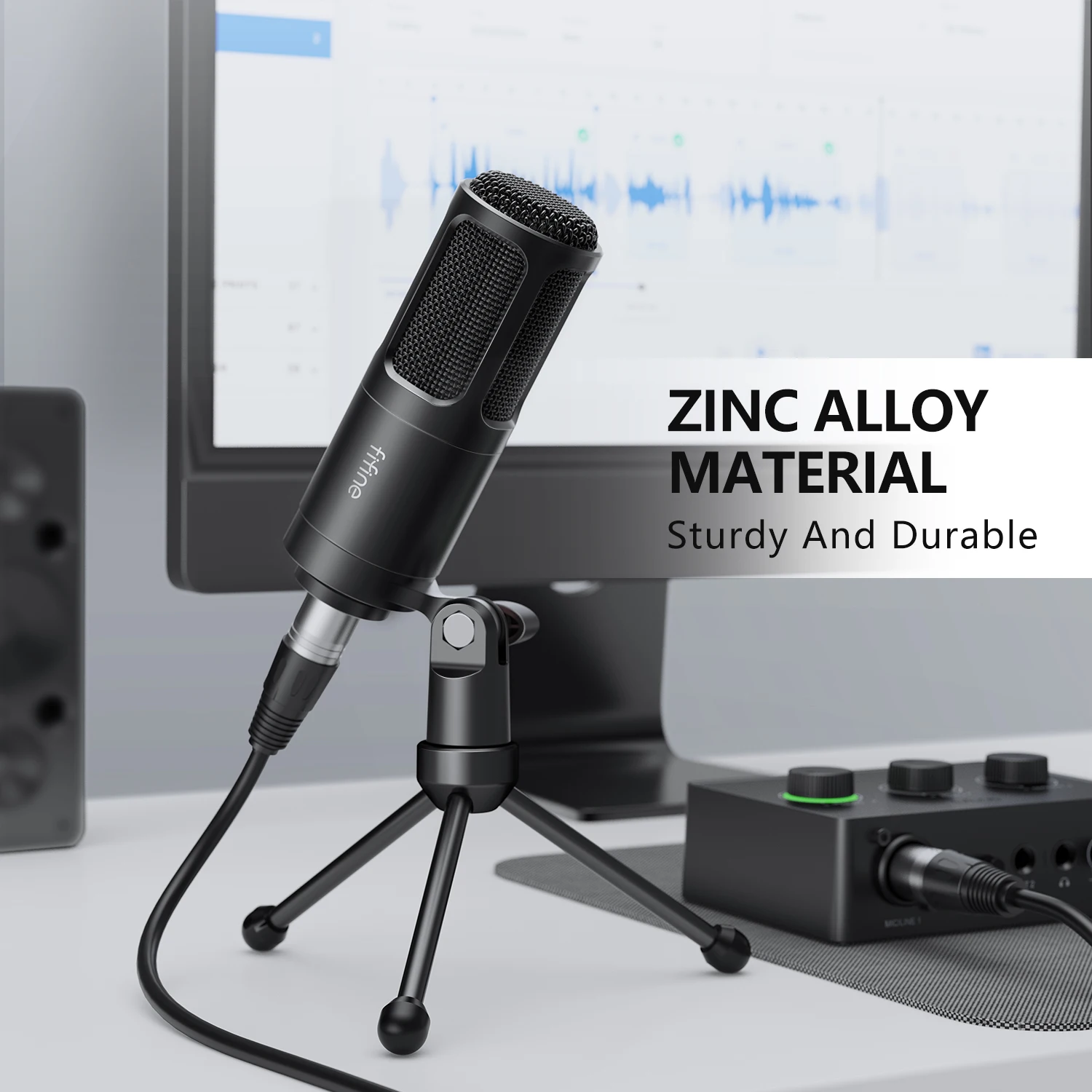 Fifine K669D Microphone - Noise Cancelling Podcasting Mic