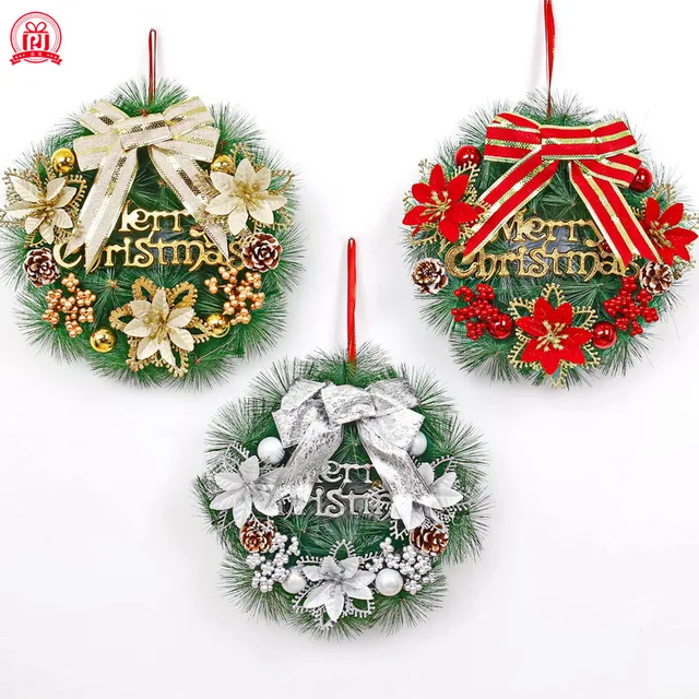 ring cake topper 30cm/40cm/50cm door hanging wreath festive window Christmas cake toppers customized cake toppers machines
