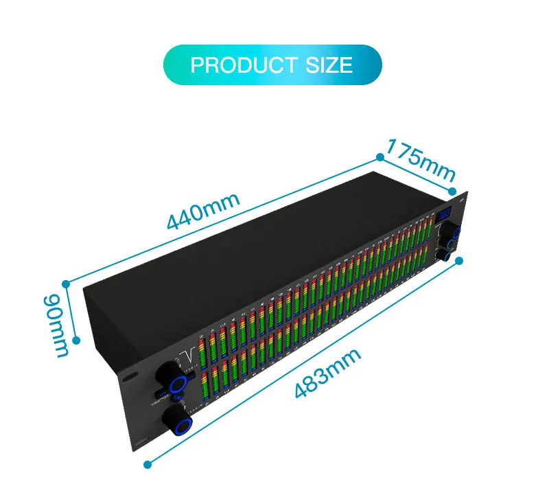 E312 Stereo Dual Graphics Spectrum Display Digital Equalizer Karaoke Audio Equalizer New Product