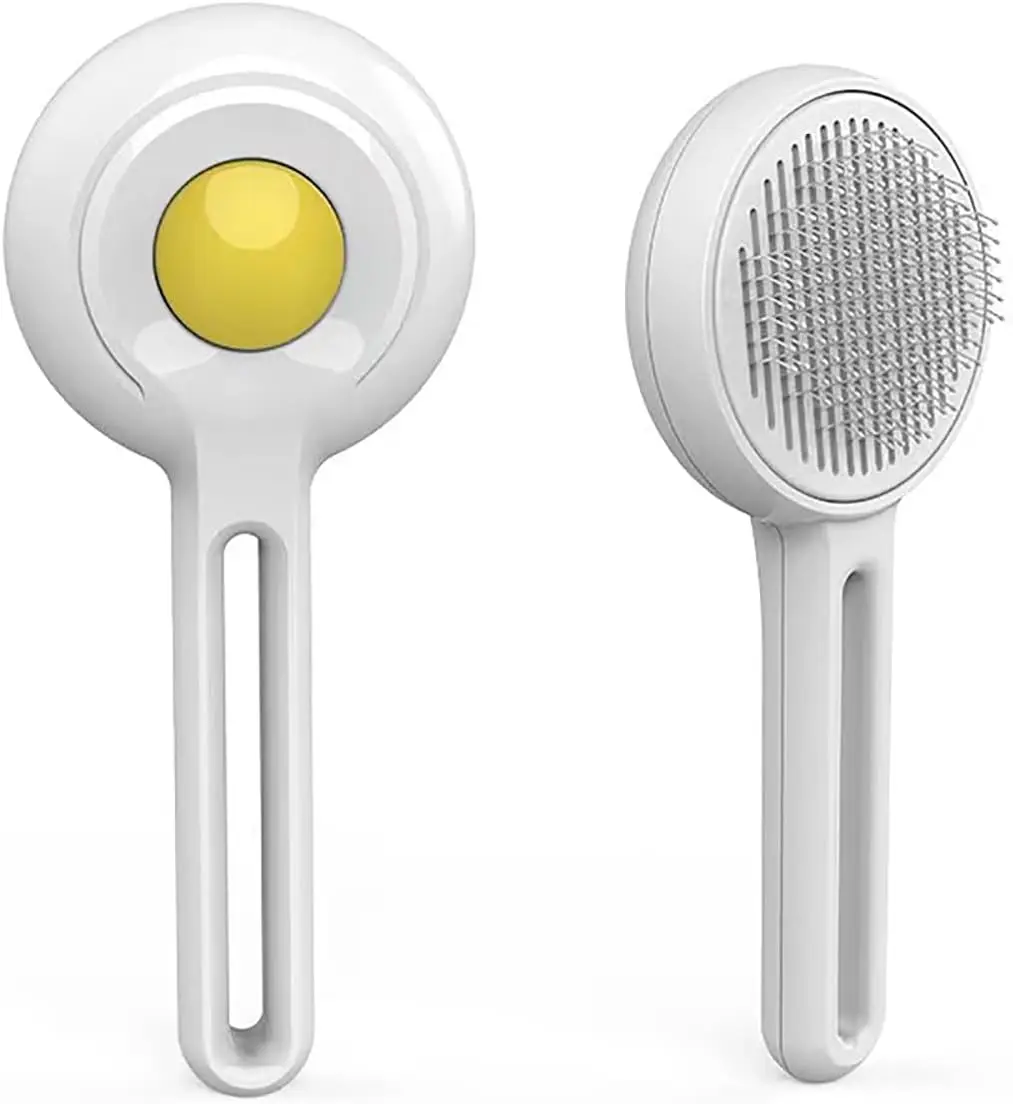 Cat Brush for Indoor Cats Shedding Pet Grooming Brush Cat Comb Dog Massage Self Cleaning Brush Removes Loose Fur