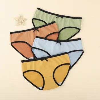 Fashionable Women's Polyester Panties Sexy Lingerie Women's Briefs Rose Women High Waisted Briefs Polyester Panties