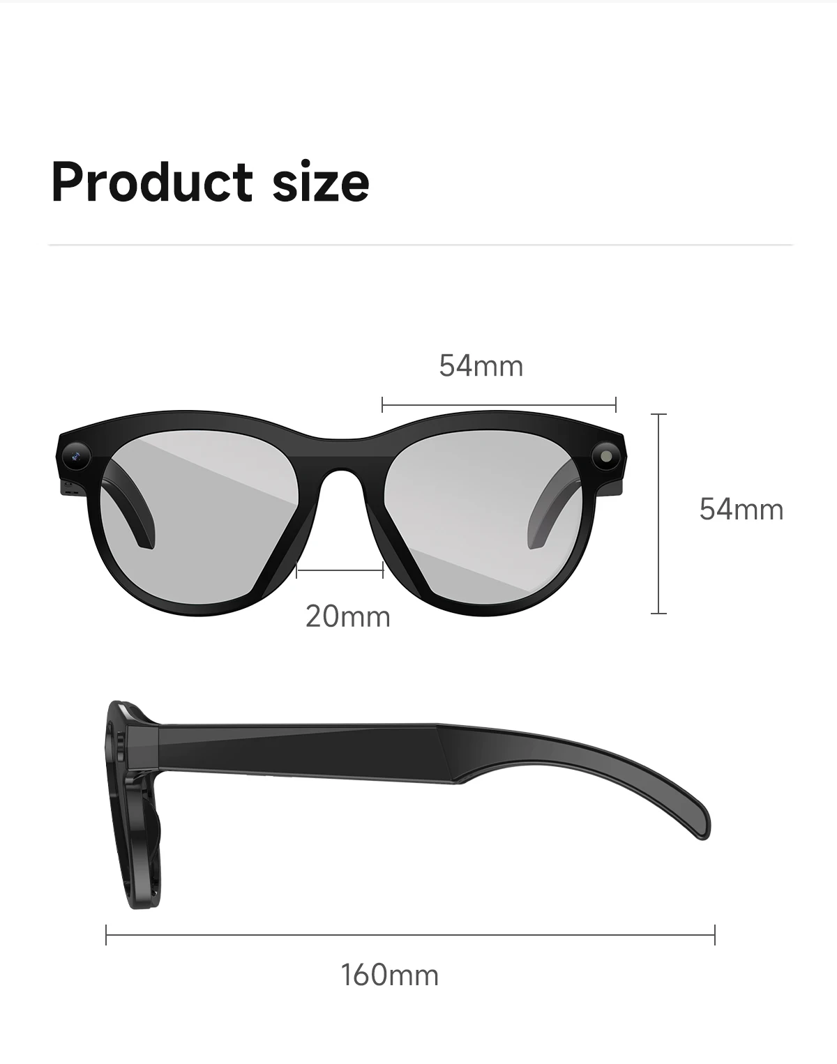 Sztuczna inteligencja Inteligentne okulary M88 Inteligentne rozpoznawanie obiektów Tłumacz Odtwarzanie muzyki Połączenie Bluetooth Kamera 2K IP54 W_voghion.com
