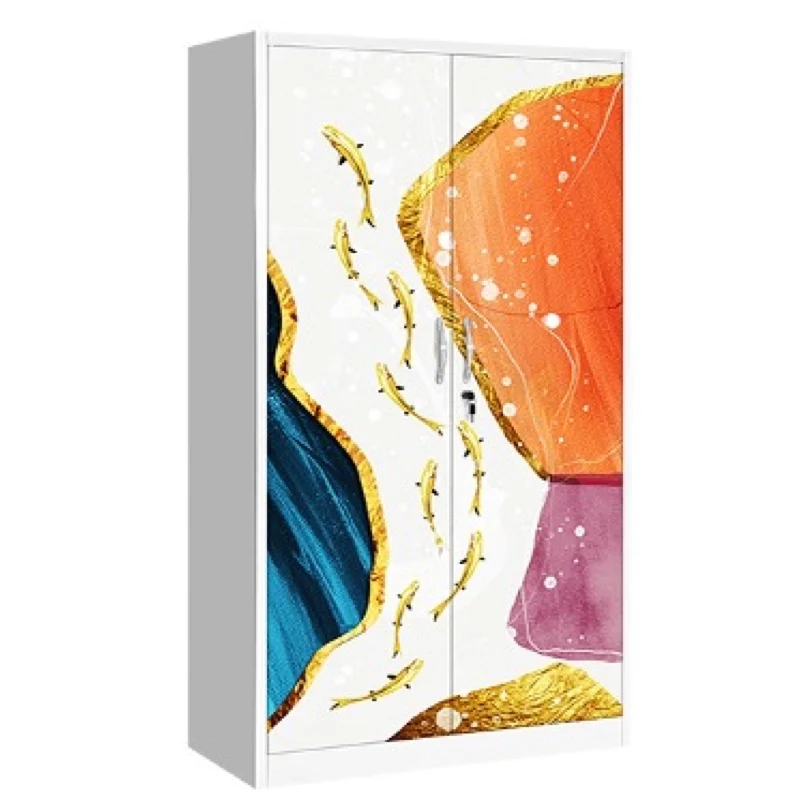 Customized Steel Almirah Closet with Wardrobe Organizer and Sliding Doors