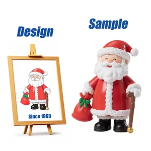 Shengye OEM 3D Christmas Holiday Santa Claus PVC Vinyl Figure Art Toy Doll Custom Cartoon Anime Promotion Action Figure Figurine