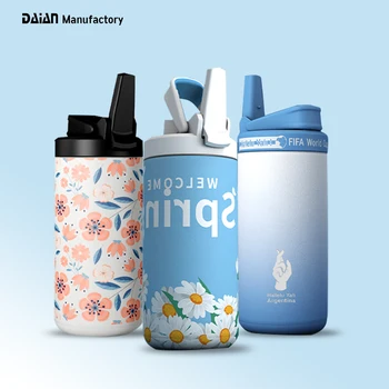 Daian New Design Patent Insulated Thermal Vacuum Flask Sublimation Blank Stainless Steel Kids Tumbler Water Bottle