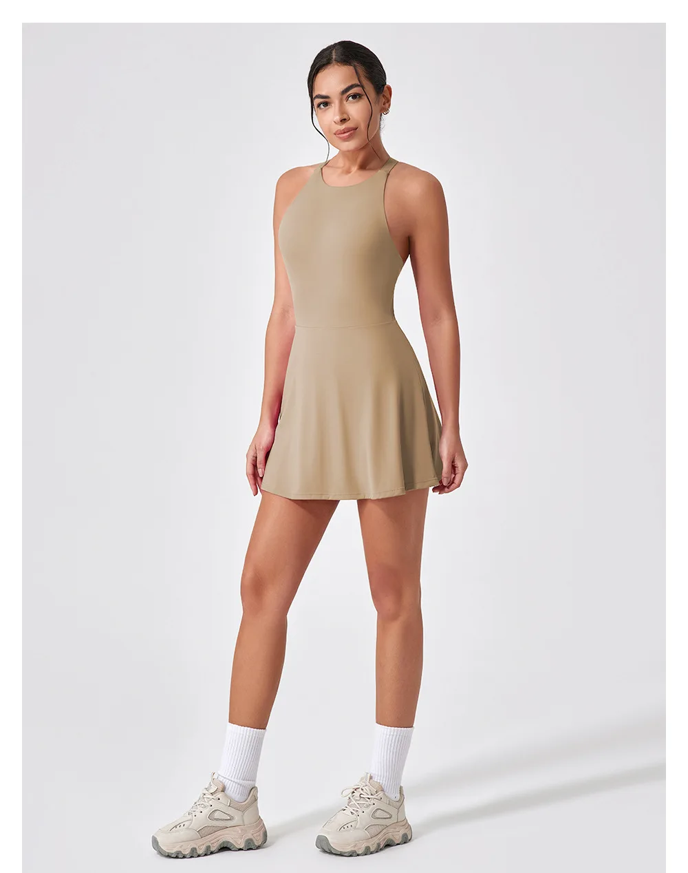 2025 New Arrivals Womens Custom Logo Athletic Dresses Built-In Bra Workout Golf Exercise Dress With Shorts Tennis Skirts 2025 New Arrivals Womens Custom Logo Athletic Dresses Built-In Bra Workout Golf Exercise Dress With Shorts Tennis Skirts