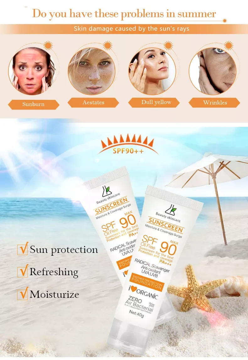 Natural Facial Care Moisturizing Skin Whitening Sunburn Body Sunscreen ...