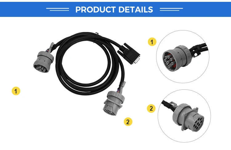 Factory Custom DB9 PIN to 1939 J1939 9 Pin J1939 Connector  Deutsch Eld Y Cable details