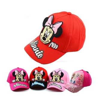 Mickey Mouse Hats Disney Cartoon Beanies Kids Baseball Cap with Embroidery Minnie Ears Hats