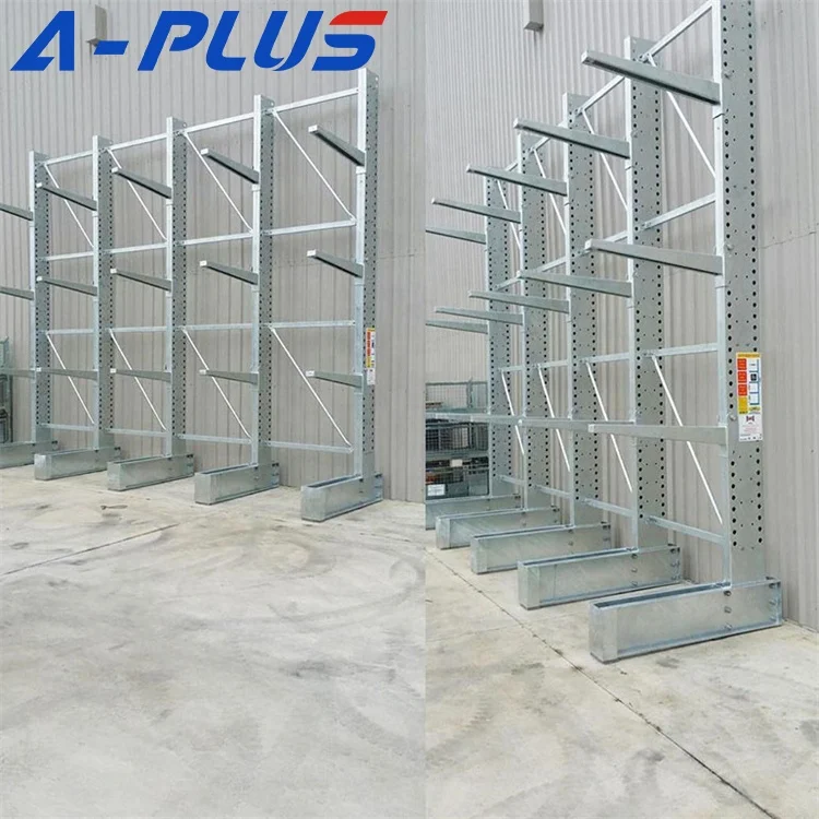 Galvanized Single or Double Side Heavy Duty Outdoor Pipe Storage Rack Industrial Cantilever Arm Racks