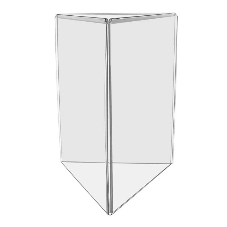 8 5 (Ш) x 11H дюйма Прозрачный Акриловый 3-сторонний Настольный Знаковый держатель
