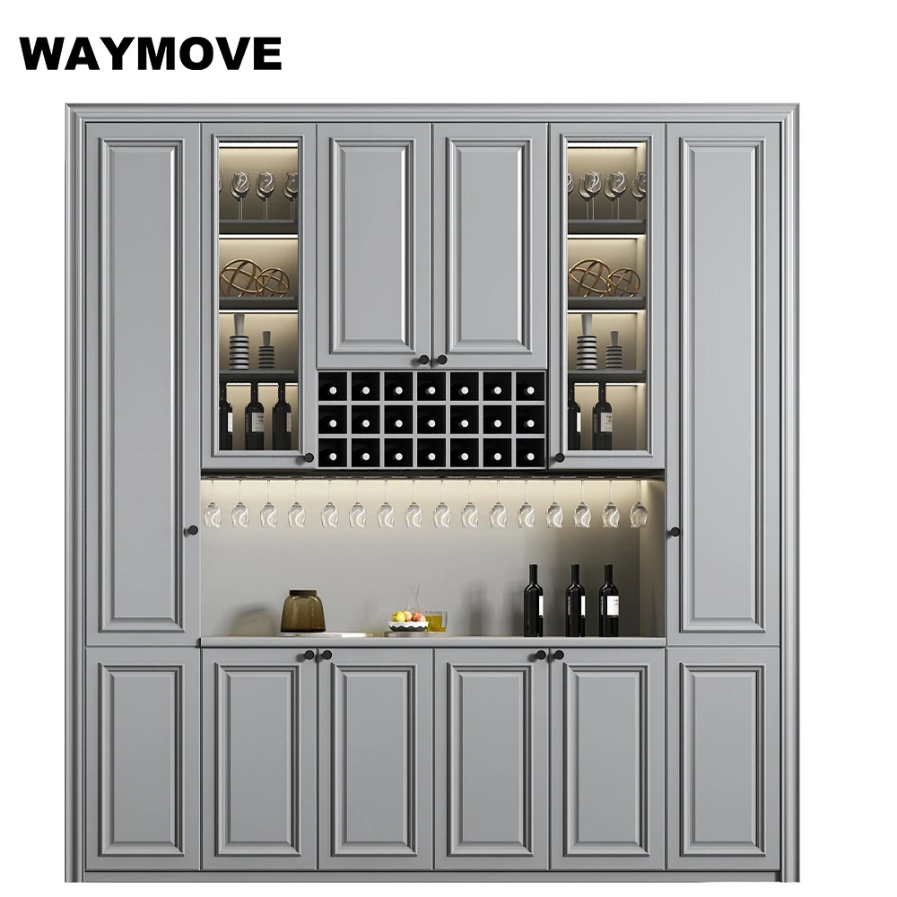 Large TKA China Wine Cabinet with HDF Wood Panel Elegant Wine Storage Solution