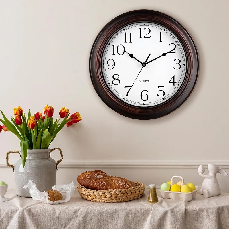 Relojes de pared Vintage silenciosos de 12 pulgadas para sala de