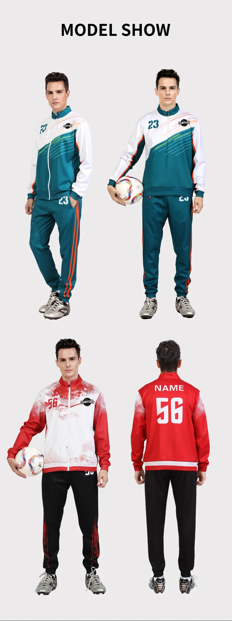Wholesale Custom Polyester Velour Tracksuit Set Tech Fleece Soccer