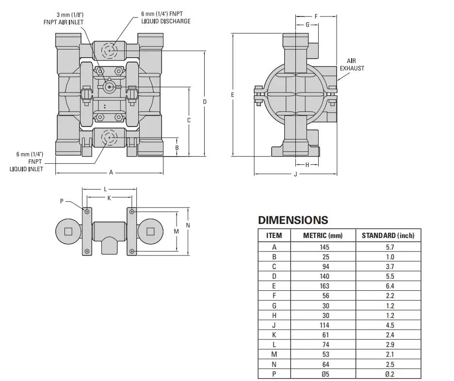 P.025/PZPPP/TNL/TF/PTV  Diaphragm Pump details