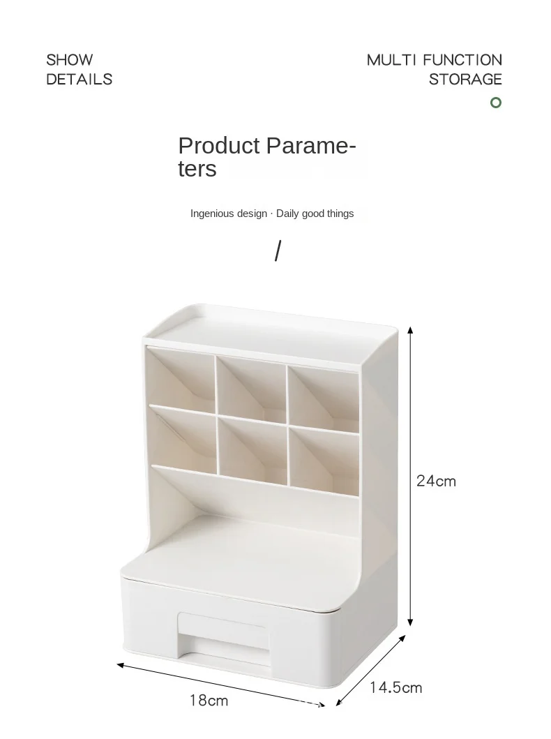 Inclined insert pen holder storage box office desktop light luxury wind pen bucket stationery_15