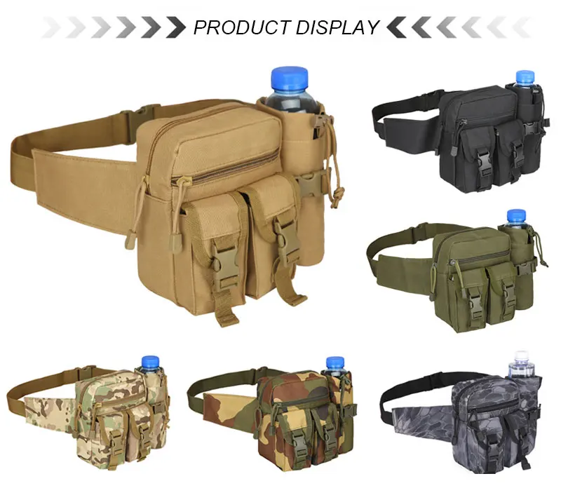 2022 Alibaba Factory Hot Sale Men Fanny Packs Bumbag Hip Belt Pouch Bag Tactical Waist Pack Bag for Hiking Climbing Outdoor