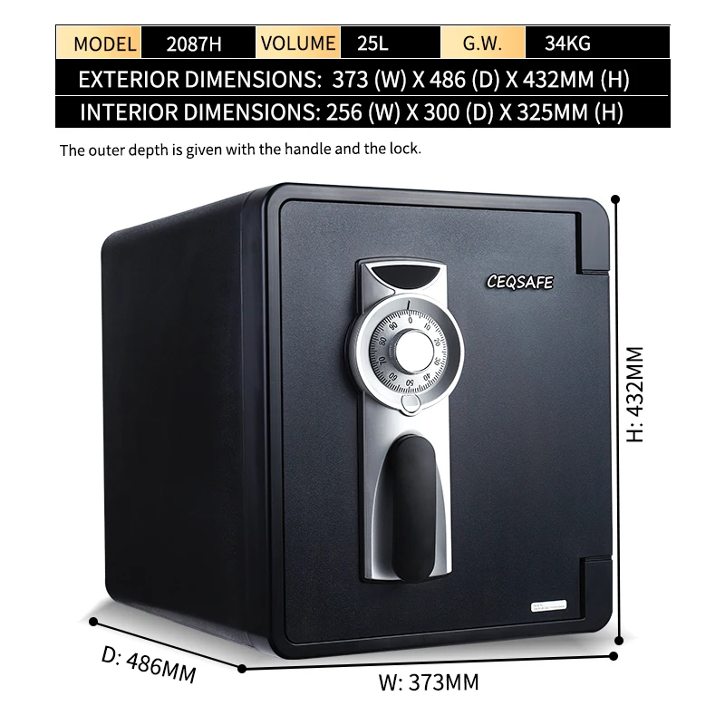 CEASAFE Waterproof Cabinet High Quality Smart Security Home Electronic Digital Solid Steel Luxury Safe Box Money supplier
