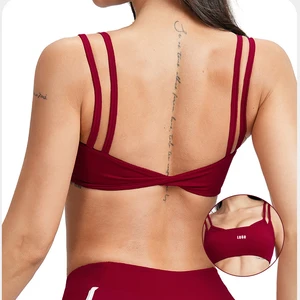 2026 Custom High Quality Breathable Eco-Friendly Workout Backless Yoga Fitness Plus Size Sports Comfortable Gym Bra for Women