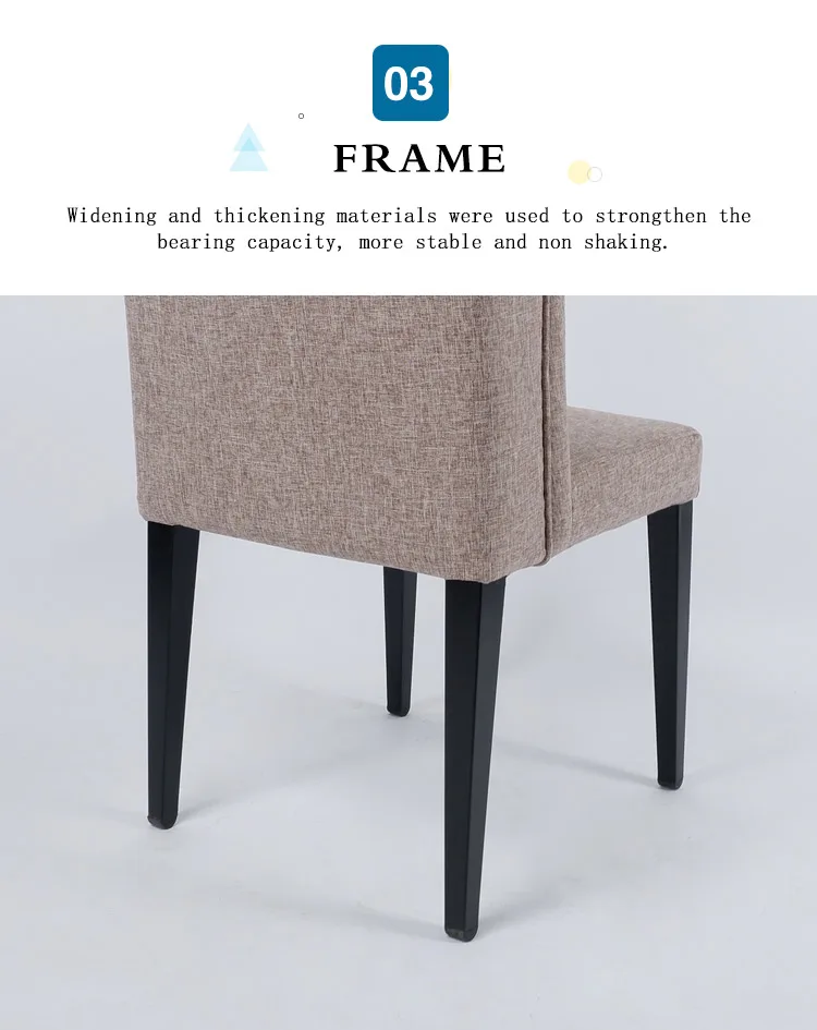 nordic dining chair modern fabric metal leg