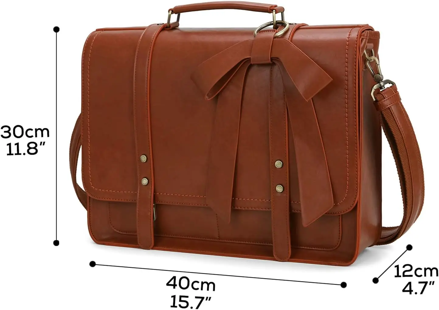 product women briefcase pu leather laptop bag college satchel for 156 laptops large size bags genuine leather cases-28