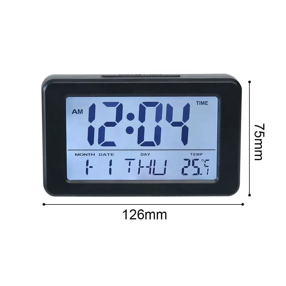Factory Simple Desktop Table Electronic Digital Lcd Desk Alarm Clock Snooze Date Day Temperature Clock