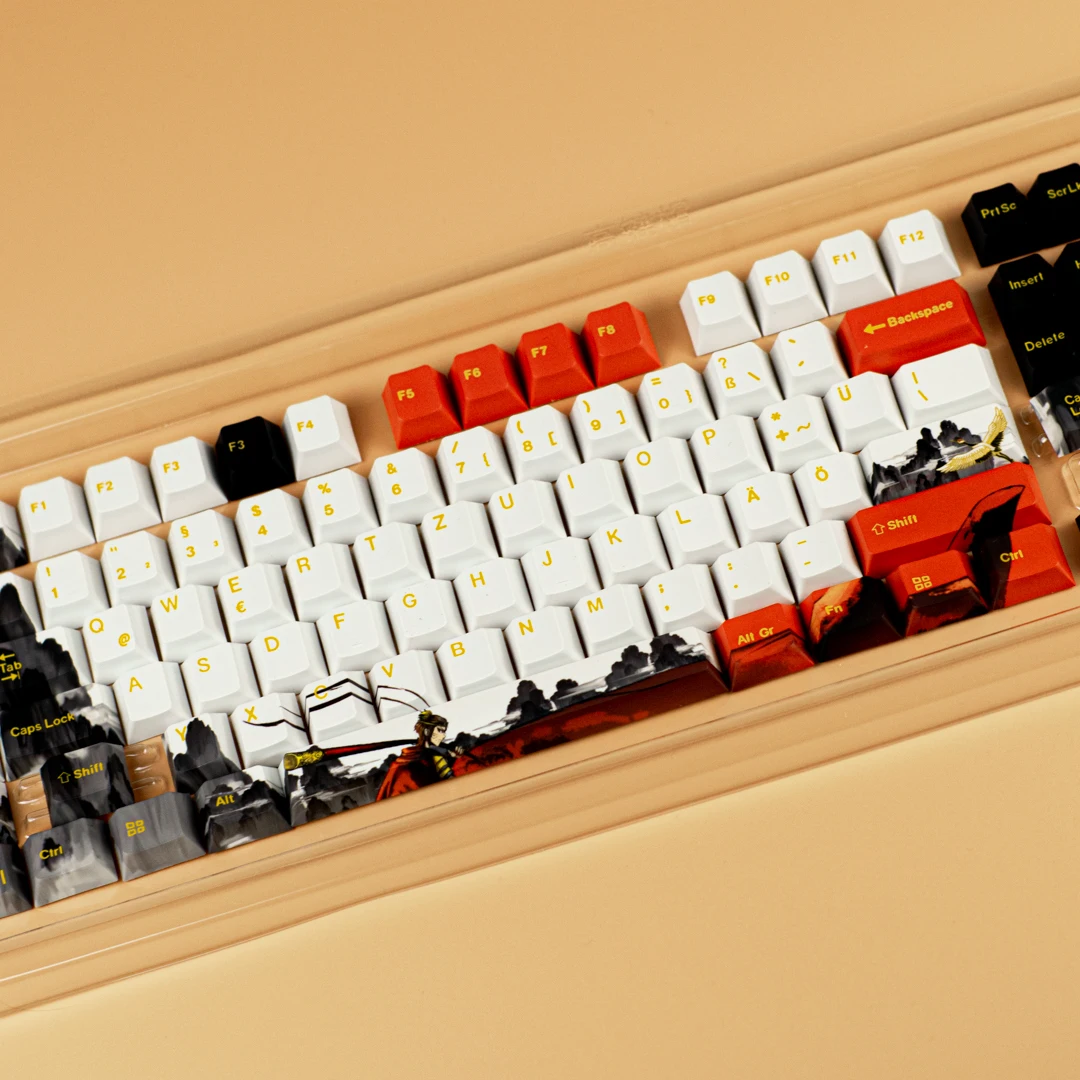 Customizable Design Goku Keycap German ISO De Keycaps Oem Profile PBT Dye Sublimation Cartoon Custom Keycaps