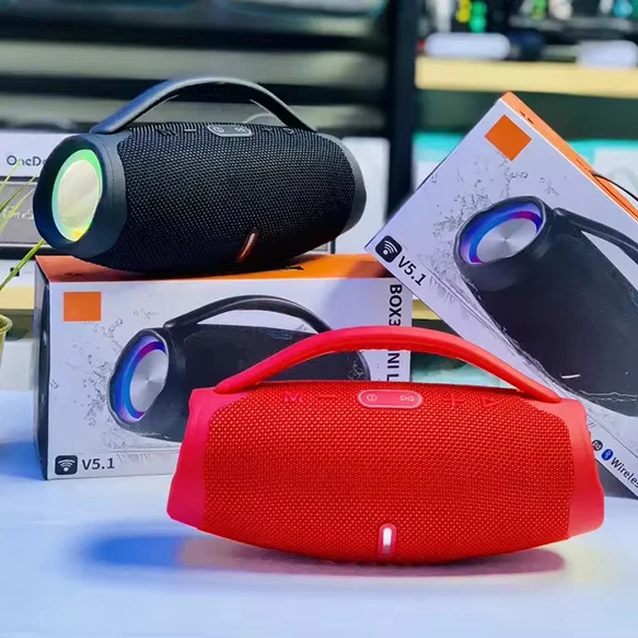 Rgb Mini Boombox3 Portable Wireless Speakers Waterproof Pc Column Outdoor  Music Player Subwoofer Gift Mini Led Boombox With Fm