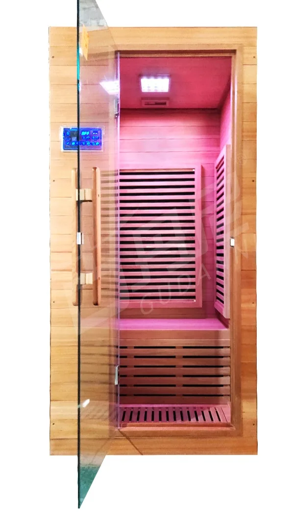 Mini Infrared Wooden Sauna Cabin For Carbon Heating Dry Steam Indoor ...