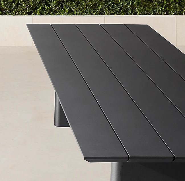 All Weather Aluminum Outdoor Furniture Sofa Tapered Legs Dining Set