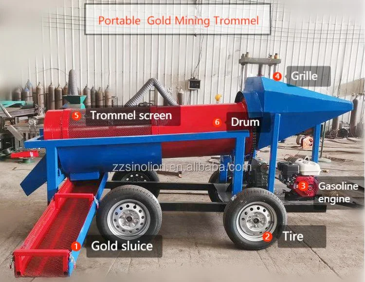 High performance small portable gold mining equipment for sale