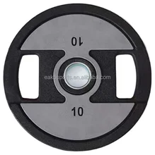 Eako sports home gym use 2 holes PU weight plate set grip plate for training
