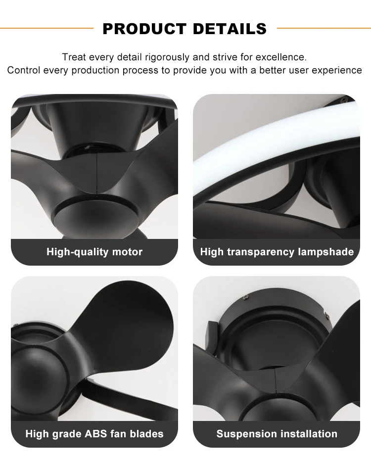 Ceiling Fan, 24inch, 32inch, LED, Abs - detail 12