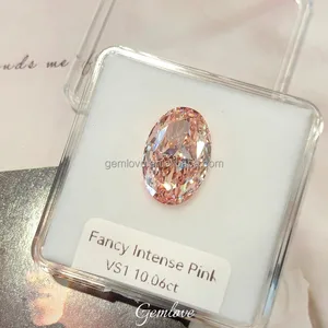 In Stock! 10.06ct Fancy Intense Pink Lab Diamond - Oval Cut, IGI Certified CVD, Jewelry Supplier
