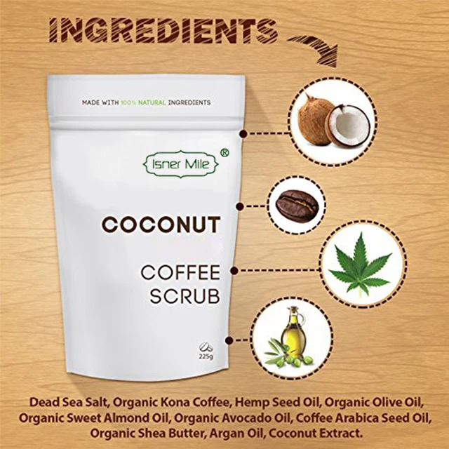 MISSY OEM ODM Private Label Body Scrubs Coconut Coffee Scrub with Dead Sea Salt