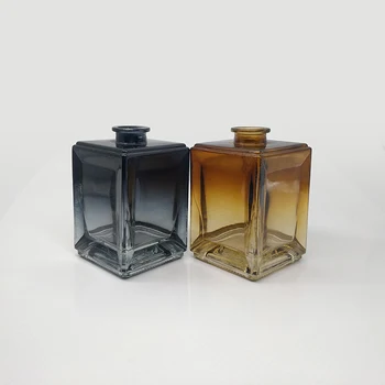 300ml Square Shape Customizable Aroma Reed Diffuser Glass Bottle