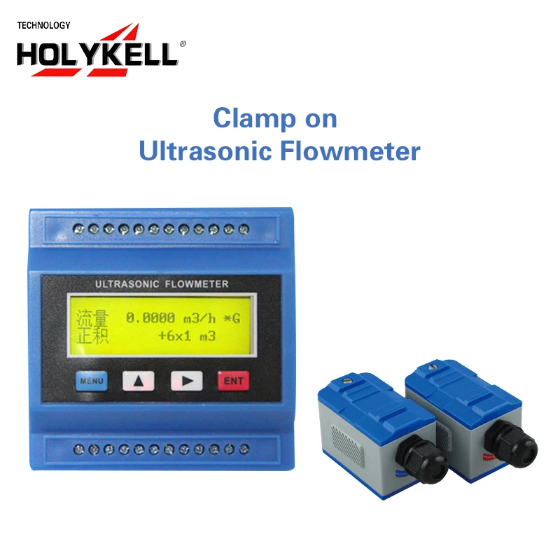 Holykell Clamp on Pipe Line Module Type Ultrasonic Flow Meter