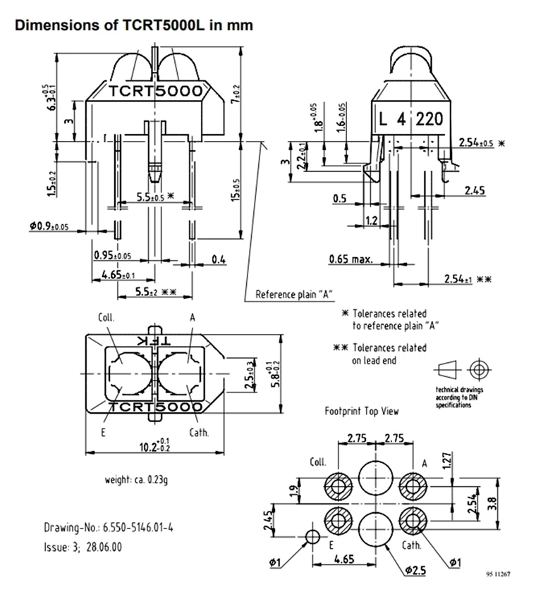 Electrical Components Photoelectric Transistor Sensor Analog Output