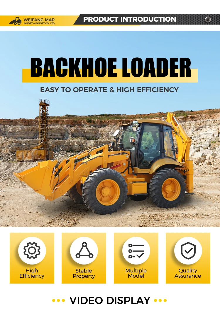 2.5 Ton Wheel Loader Compact Front End Loader With Backhoe Excavator ...