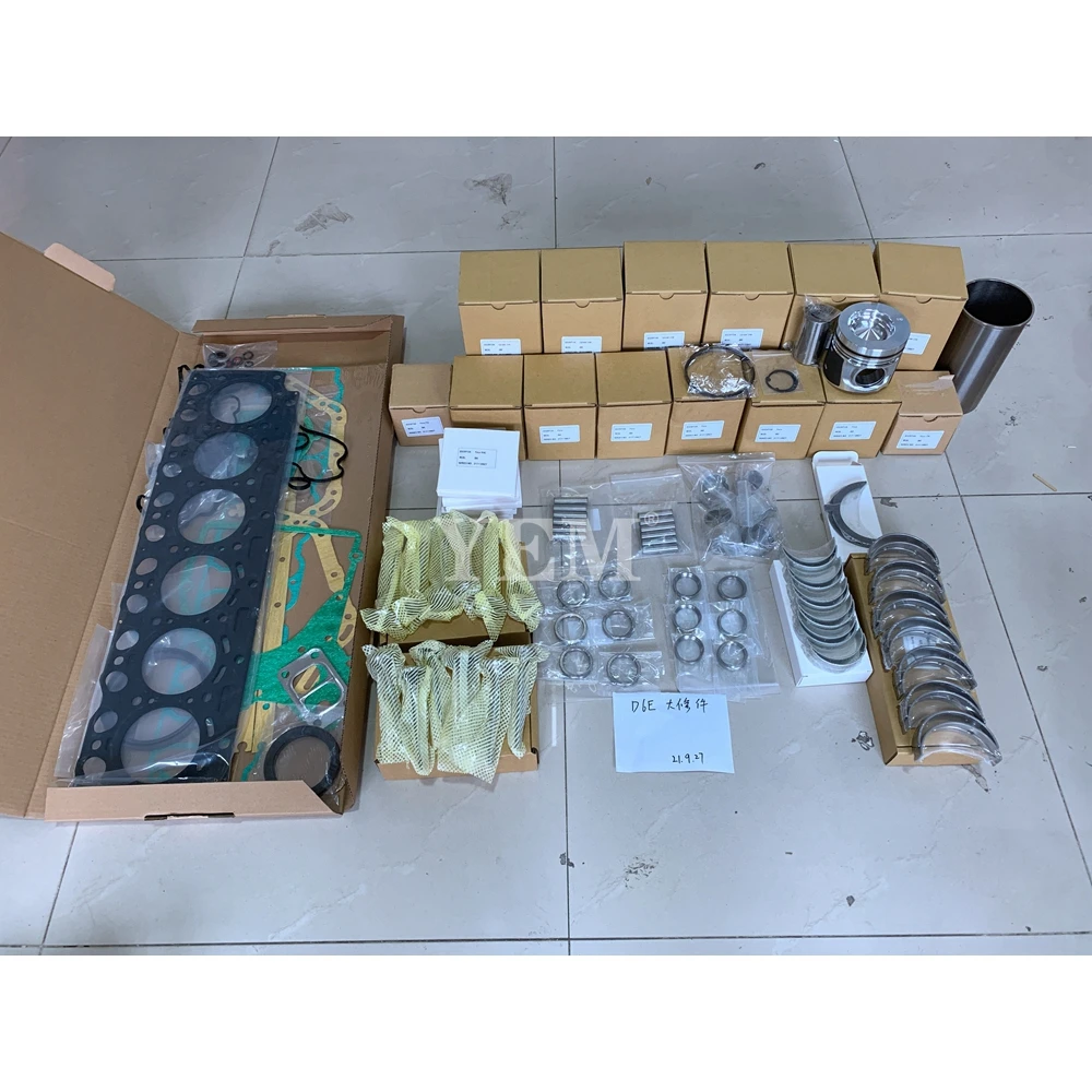 D6E Repair Kit With Full Gasket Set Piston Rings Liner Bearing Valves for Volvo